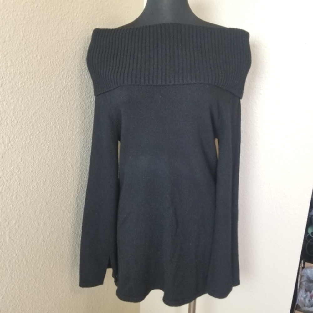 Ugg Black Wool Blend Tunic Sweater